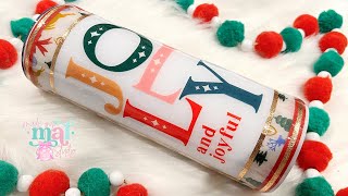 Full Waterslide Wrap Christmas Tumbler Tutorial