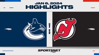 NHL Highlights | Canucks vs. Devils - January 6, 2024