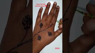 Simple Mehandi Bel Design♥ saral mehandi bel #shorts #trending #youtube #viral