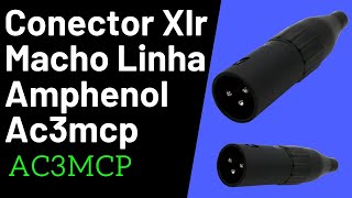 Conector Xlr Macho Linha Amphenol Ac3mcp