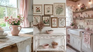 🌷✨️CHARMING BLUSH \u0026 PINK ACCENTS: Shabby Chic Vintage Decoration Ideas for a Cozy Cottage Sanctuary