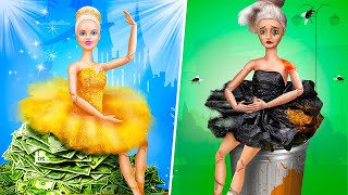 Rich vs Broke Ballerina / 10 Barbie DIYs