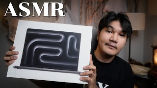 ASMR Unboxing MacBook Pro M3 Pro and Accessories คอมตัดคลิปเครื่องใหม่แรงกว่าเดิมและอุปกรณ์เสริม