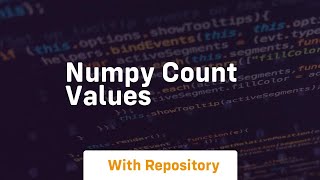 numpy count values