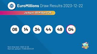 2023-12-22 EuroMillions Lottery Results \u0026 Winning Numbers