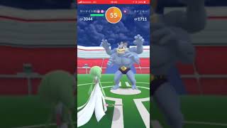 【ポケモンGO】カイリキー　ソロレイド勝利。