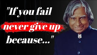 Top 10 Inspirational & Motivational Quotes by APJ Abdul Kalam | Missile man of India | Success |