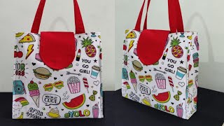 Tote Bag Tutorial (VERY EASY) | Shopping bag | How to make Cloth Bag at Home | Easy sewing tutorial