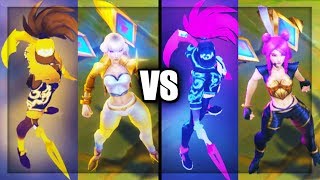 PRESTIGE vs KDA - All Skins Comparison Akali & KaiSa (League of Legends)