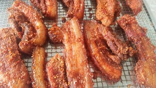 THỊT BA CHỈ PHƠI 1 NẮNG | Cách ướp thịt thơm ngon, để ăn được lâu | bacon 1 sunny