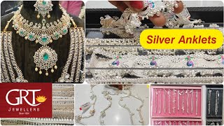 GRT Silver Anklets Collection with Price| Grt Silver kolusu new designs | Grt Shopping