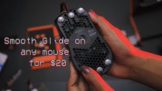 Unboxing / applying Lexip Ceramic Mouse feet to Glorious Model O w/ glide test on pledged Helios