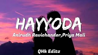 Hayyoda Lyrics Tamil (Remix - Song) - Jawan | Anirudh | Priya Mali