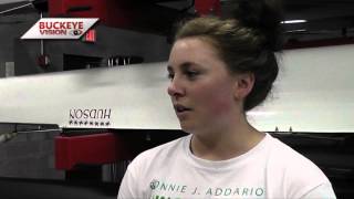 ROW: Chloe Meyer, Catherine Shields and Claire-Louise Bode Preview Big Ten Championships