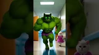 The Hulk Kitten 🛁💚: A Heroic Fall into Mom’s Arms#cat #cattales #catfunny #catshorts #funny #catvid