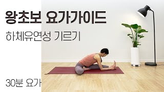 [요가선생] 왕초보를 위한 요가 가이드 / 전굴동작 / 하체 유연성 기르기 / Yoga for Beginners / Lower Body Flexibility / 30분 초보 요가