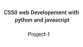 Project 1 |Django |CS50 Web Developement with Python and JavaScript |wiki