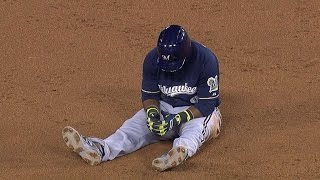 MIL@LAD: Segura exits game early with a hand injury