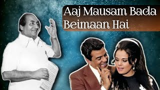 Aaj Mausam Bada Beimaan Hai | Hindi Lyric | Zakir Syed | Mohammed Rafi | Classicsongs