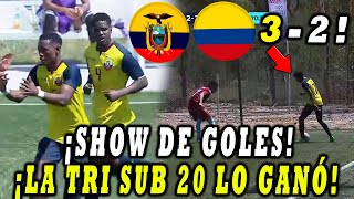 ¡GRAN REMONTADA! (3-2) SUB 20 ECUADOR VS COLOMBIA JUEGOS SURAMERICANOS 2022 RESUMEN Y GOLES COMPLETO