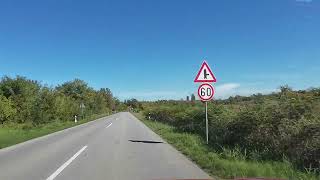 Driving in Serbia Banat through a few villages.