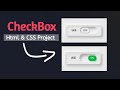 Custom Checkbox with On/OFF Button | Html and Css UI design | Preview