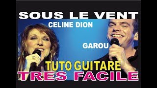 COMMENT JOUER SOUS LE VENT A LA GUITARE - GAROU ET CELINE DION