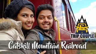 VLOG 16: കാട്ടിലൂടെ ഒരു ശിശിര കാല ട്രെയിൻ യാത്ര | Catskill Mountain Railroad | Trip Couple