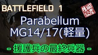 【武器紹介】Parabellum MG14/17（軽量）-援護兵の最終兵器-【BF1】