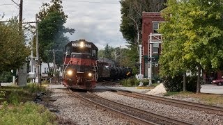 HD: Freight \u0026 Passenger Action in Shirley, MA  09-16-13