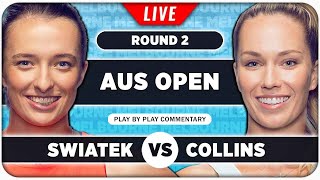 SWIATEK vs COLLINS • Australian Open 2024 • LIVE Tennis Play-by-Play Stream