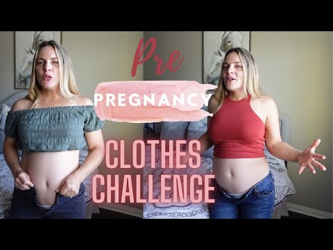 Pre Pregnancy Clothes Try On Challenge Youtube