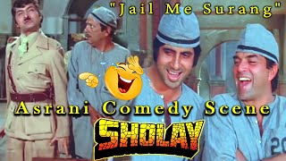 "Jail Me Surang" Asrani Comedy Scene From Sholay Hindi Movie
