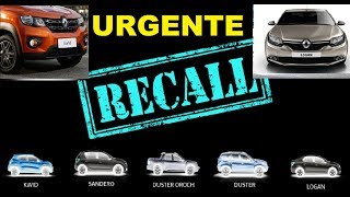 RECALL: RENAULT KWID, SANDERO, LOGAN, DUSTER E DUSTER OROCH