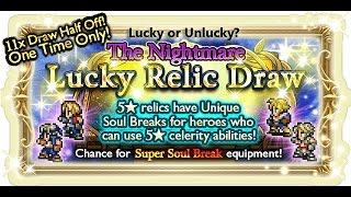 [FFRK] Nightmare Dungeon | Northern Cross - Lucky Relic Draw x11 #50