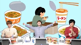 【松岡一平さん】高塚さんと永塚さん『ふたりラーメン』15杯目【家で食べるミスドの汁そば】