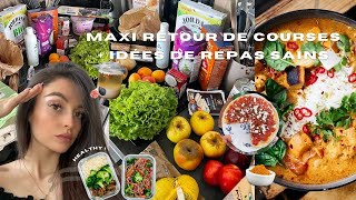 ✨ MAXI RETOUR DE COURSES après les vacances (supermarché + marché + magasin bio)