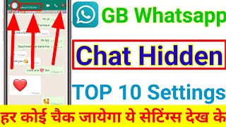 Gb Whatsapp Top 10 Chat Hidden Settings 2023 in hindi | gb whatsapp chat screen tips & tricks.