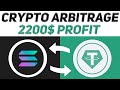 Crypto Arbitrage Solana | Arbitrage Trading Solana | 2200$ Profit | Crypto Arbitrage Trading