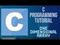 C Programming Tutorial for Beginners 20 - One dimensional array in C
