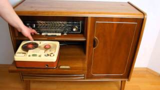 AEG Univox Musiktruhe, Röhrenradio, Telefunken KL65, TW504. Tube