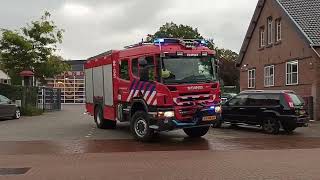 Brandweer Elspeet met spoed naar een autobrand in Ermelo