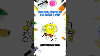 Impossible Pause Game (Spongebob Spinning) #shorts #challenge #fun