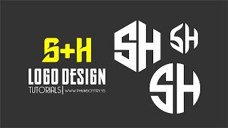How To Design SH Logo Letters In Any Shape | Monogram Logo Design | Adobe Illustrator Tutorials