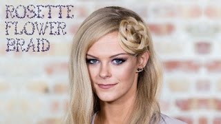 Simple Rosette Flower Braid Hairstyle Tutorial for Medium to Long Hair