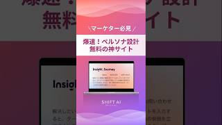 全マーケターが使える無料の神サイト#InsightJourney #ペルソナ設計　#マーケティング戦略 #顧客理解　#業務効率化AI活用法