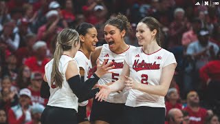 Huskers Sweep No. 13 Penn State to remain Undefeated | Nebraska Volleyball Highlights