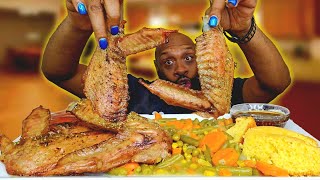 HUGE TURKEY WINGS SOULFOOD MUKBANG | EATING SHOW | WEAKER GENERATIONS