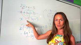 The Maths Prof: Solve Simultaneous Equations (by substitution)