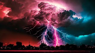 Heavy Stormy Night with Torrential Rainstorm & Power Thunder ⚡ Thunderstorm Sounds for Sleeping